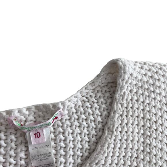 Bonpoint Girls Ecru Brown Ombre High Low Linen Cotton Sweater size 10 - Picture 2 of 5